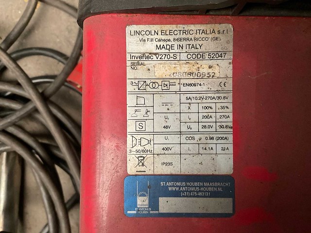 Lincoln electric v270 lasapparaat - afbeelding 2 van  4