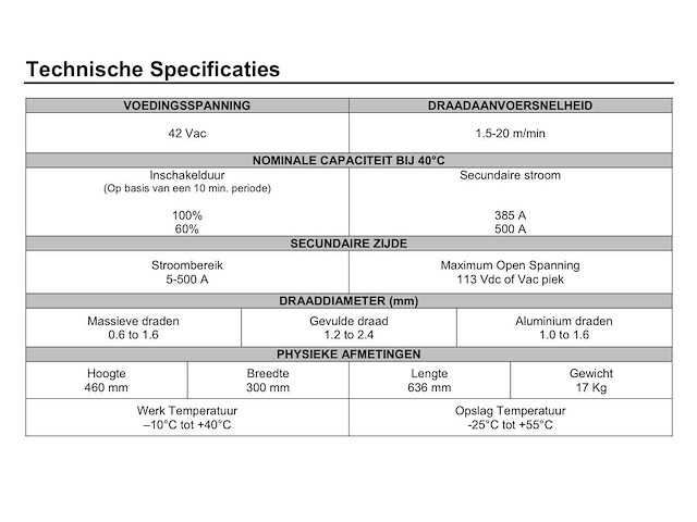 Lincoln idealarc cv420 mig lasapparaat - afbeelding 13 van  20