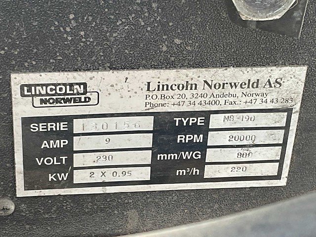 Lincoln invertec v250-s elektrode lasapparaat - afbeelding 8 van  9