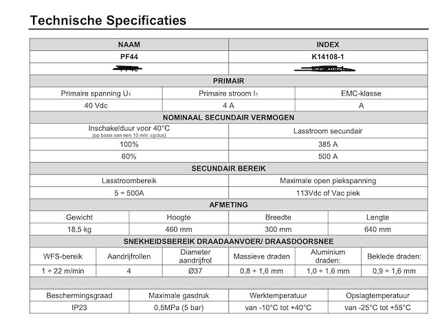 Lincoln speedtec 405 sp mig lasapparaat - afbeelding 15 van  23