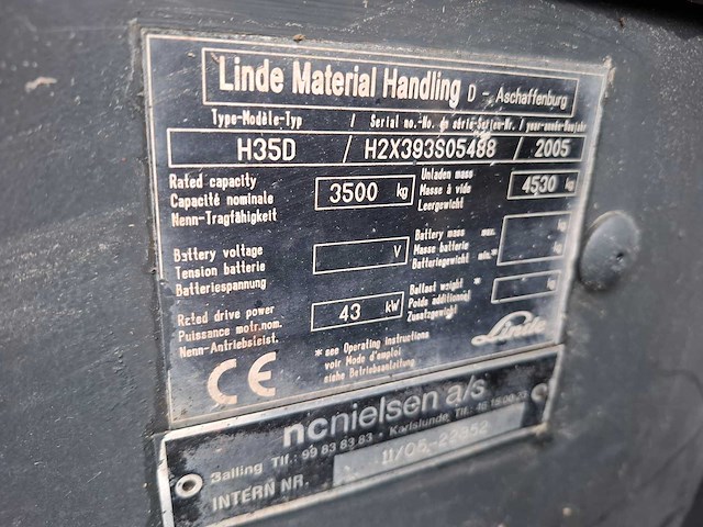 Linde - 2005 - h35d - vorkheftruck - afbeelding 5 van  28