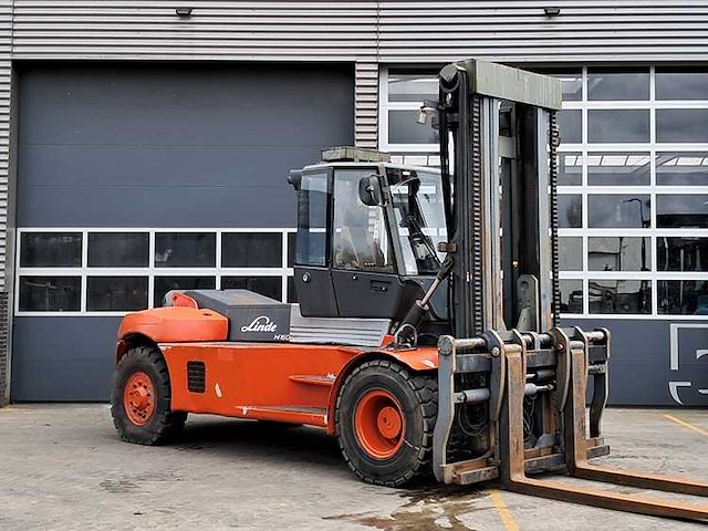 Linde - 2006 - h160d - 16t hefvermogen op 1200mm, 3.7m duplex, vorkversteller, side-shift - vorkheftruck - afbeelding 2 van  10