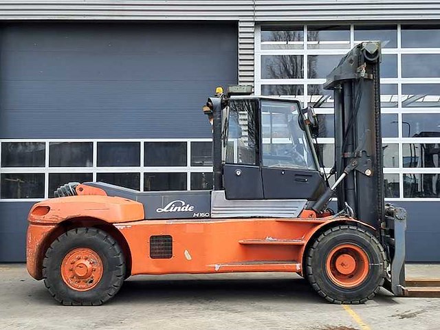 Linde - 2006 - h160d - 16t hefvermogen op 1200mm, 3.7m duplex, vorkversteller, side-shift - vorkheftruck - afbeelding 7 van  10