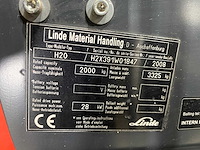 Linde - 2008 - h20t - vorkheftruck - afbeelding 3 van  16