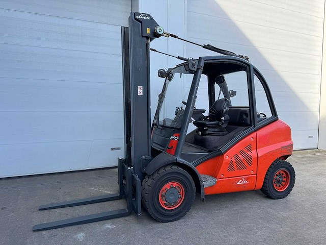Linde - 2008 - h50d - 5.8m triplex - vorkheftruck - afbeelding 1 van  10