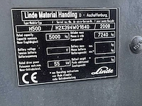 Linde - 2008 - h50d - 5.8m triplex - vorkheftruck - afbeelding 2 van  10