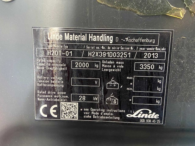 Linde - 2013 - h20t - vorkheftruck - side-shift - afbeelding 4 van  12
