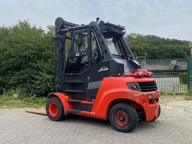 Linde - 2013 - h80d-02/900 - 6.5m triplex, free-lift - vorkheftruck - afbeelding 5 van  12