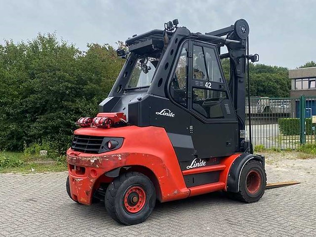 Linde - 2013 - h80d-02/900 - 6.5m triplex, free-lift - vorkheftruck - afbeelding 6 van  12