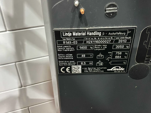 Linde - 2013 - r14x-03 - reach truck - afbeelding 5 van  16