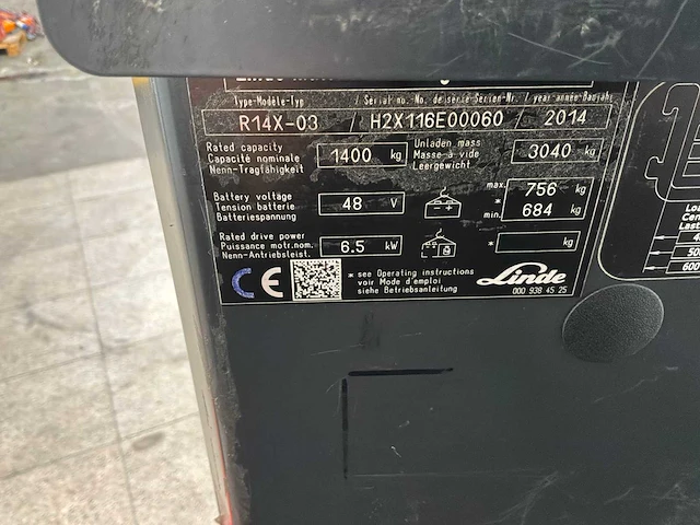 Linde - 2014 - r14x-03 - reach truck - afbeelding 3 van  18