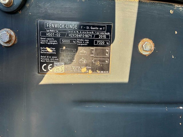 Linde - 2015 - h50t - vorkheftruck - afbeelding 6 van  14
