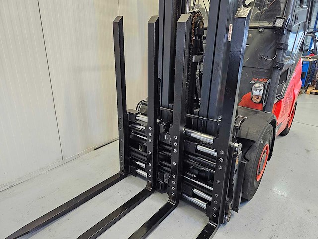 Linde - 2018 - h45t-02 - 5m duplex, free-lift, vorkversteller, side-shift, dichte cabine - vorkheftruck - afbeelding 3 van  25