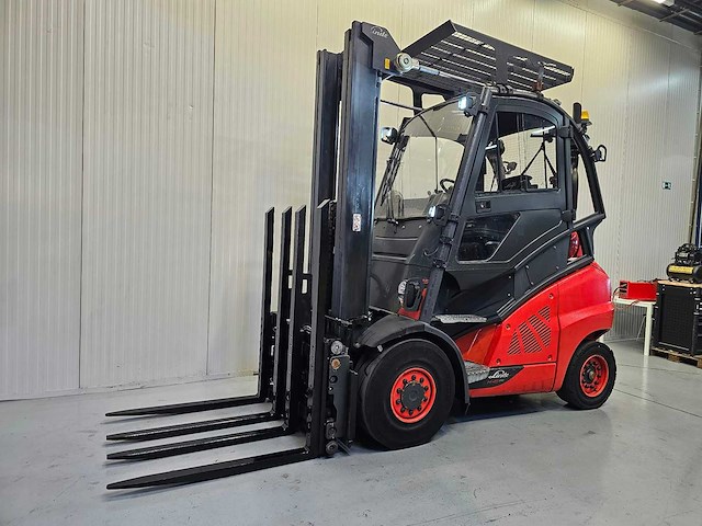 Linde - 2018 - h45t-02 - 5m duplex, free-lift, vorkversteller, side-shift, dichte cabine - vorkheftruck - afbeelding 12 van  25