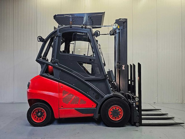 Linde - 2018 - h45t-02 - 6.13m triplex, free-lift, vorkversteller, side-shift, dichte cabine - vorkheftruck - afbeelding 23 van  25