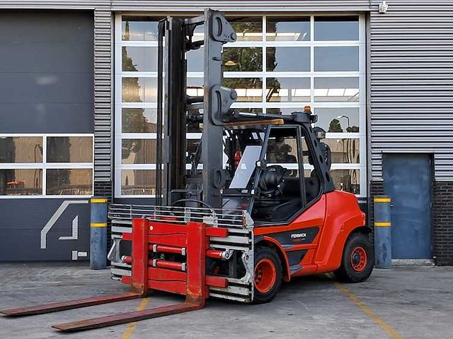 Linde - 2019 - h80d - 5.45m duplex, vorkversteller, side-shift - vorkheftruck - afbeelding 1 van  7