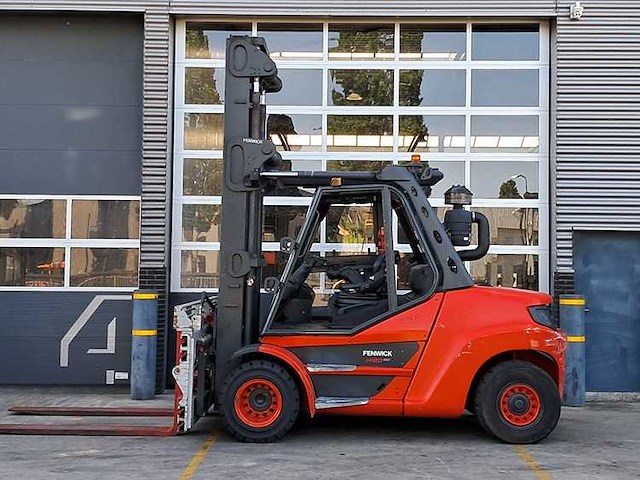 Linde - 2019 - h80d - 5.45m duplex, vorkversteller, side-shift - vorkheftruck - afbeelding 2 van  7