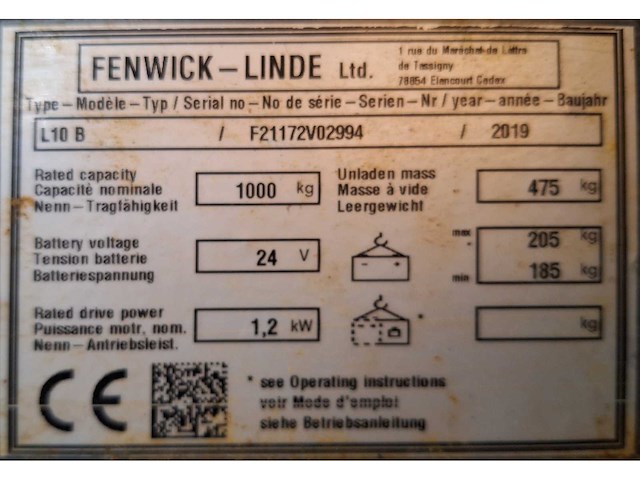 Linde - 2019 - l 10 b - stapelaar - afbeelding 9 van  9