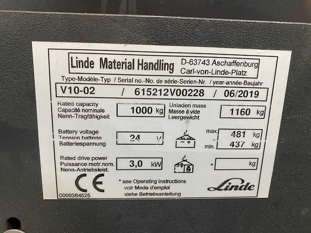 Linde - 2019 - v10-02 - orderpicker - afbeelding 9 van  13