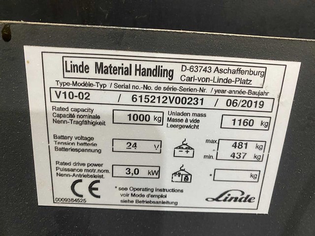 Linde - 2019 - v10-02 - orderpicker - afbeelding 9 van  10