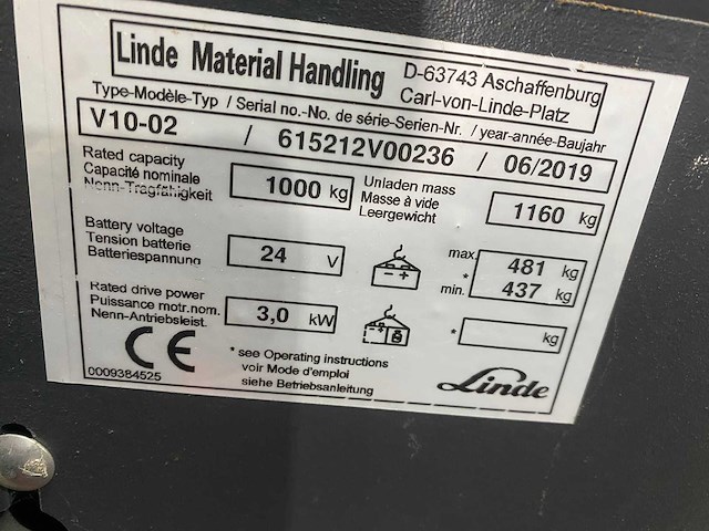 Linde - 2019 - v10-02 - orderpicker - afbeelding 11 van  12