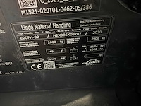 Linde - 2020 - e20ph - 4.62m triplex, free-lift, vorkversteller, side-shift - vorkheftruck - afbeelding 10 van  19