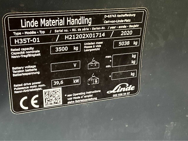 Linde - 2020 - h35t-01 - 3500kg - vorkheftruck - afbeelding 9 van  17