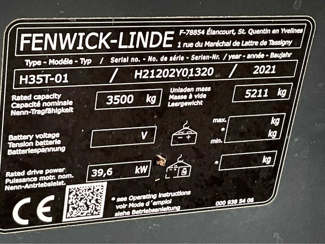 Linde - 2021 - h35t-01 - 3500kg - vorkheftruck - afbeelding 7 van  15