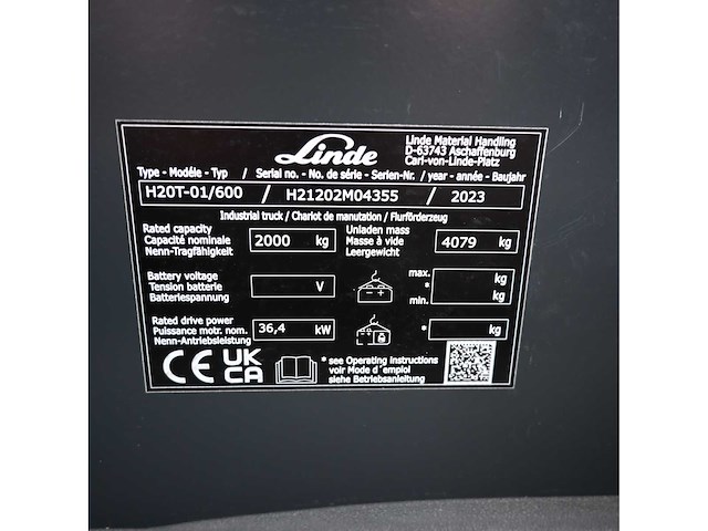 Linde - 2023 - h20t-01/600 - vorkheftruck - afbeelding 6 van  19