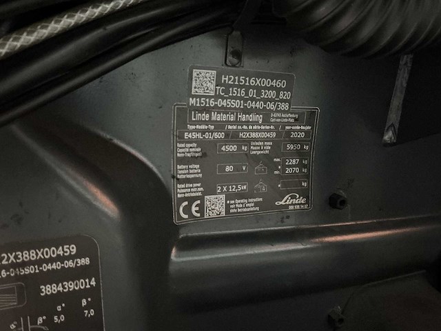 Linde - e-45-hl-01-600 (388) - forklift trucks - 2020 - afbeelding 5 van  5