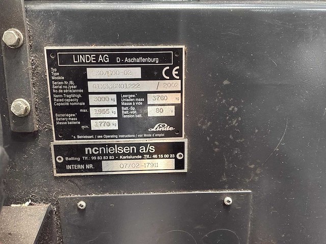 Linde - e30 - 6.6m triplex - vorkheftruck - afbeelding 10 van  20
