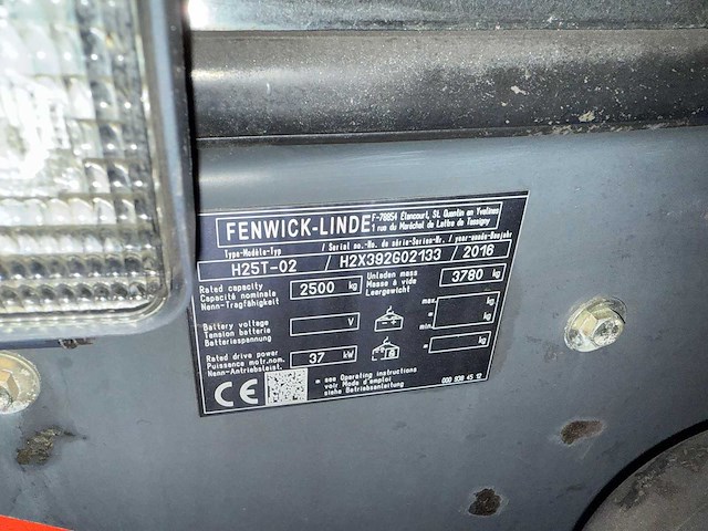 Linde - h-25-t-02 (392) - forklift trucks - 2016 - afbeelding 3 van  11