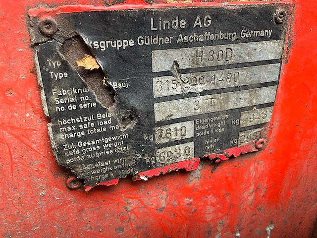 Linde - h30d - vorkheftruck - afbeelding 7 van  16