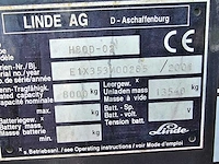 Linde - h80d/900 - 4.5m duplex, vorkversteller, side-shift, dichte cabine, vorkheftruck - afbeelding 16 van  24