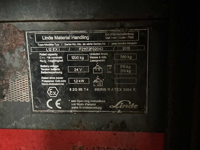 Linde - l12 ex i - stackers - 2015 - afbeelding 7 van  7