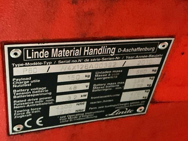 Linde - p60z - takelwagens - 2010 - afbeelding 5 van  8