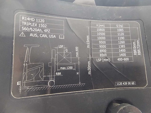 Linde - r16 - reach truck - triplex - freelift - sideshift - afbeelding 6 van  15