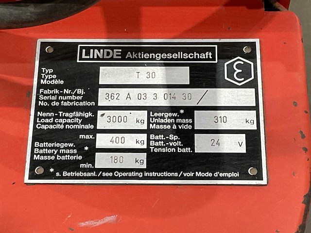 Linde - t30 - elektrische palletwagen - afbeelding 2 van  10