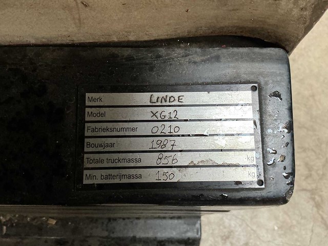 Linde - xg12 - stackers - 1987 - afbeelding 6 van  6