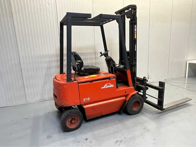 Linde e18p - vorkheftruck - vorkensteller - freelift - sideshift - afbeelding 6 van  8