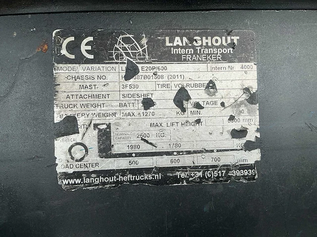 Linde e20p/600 vorkheftruck - afbeelding 8 van  21