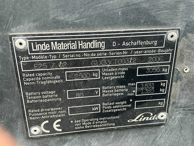 Linde e25 vorkheftruck - afbeelding 6 van  15