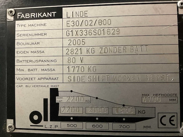 Linde e30 vorkheftruck - afbeelding 5 van  15