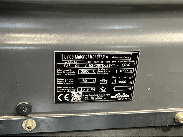 Linde e35l-01 - vorkheftruck - sideshift - 1199 uur - 3500 kg - afbeelding 14 van  15
