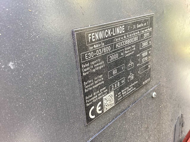 Linde / fenwick - 2011 - e30-03/600 - vorkheftruck - afbeelding 3 van  39