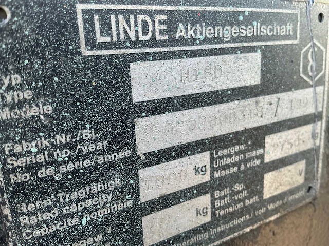 Linde h18d vorkheftruck - afbeelding 7 van  15