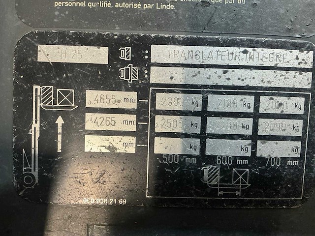 Linde h25 vorkheftruck - afbeelding 9 van  18