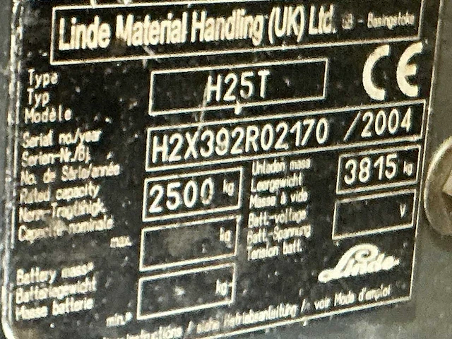 Linde h25t vorkheftruck - afbeelding 4 van  12