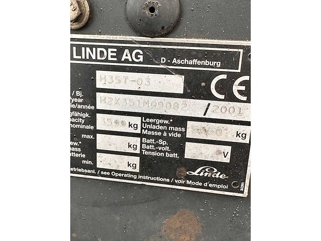 Linde h35t-03 heftruck - afbeelding 2 van  12