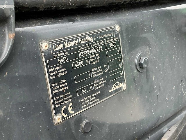 Linde h45d vorkheftruck - afbeelding 30 van  34